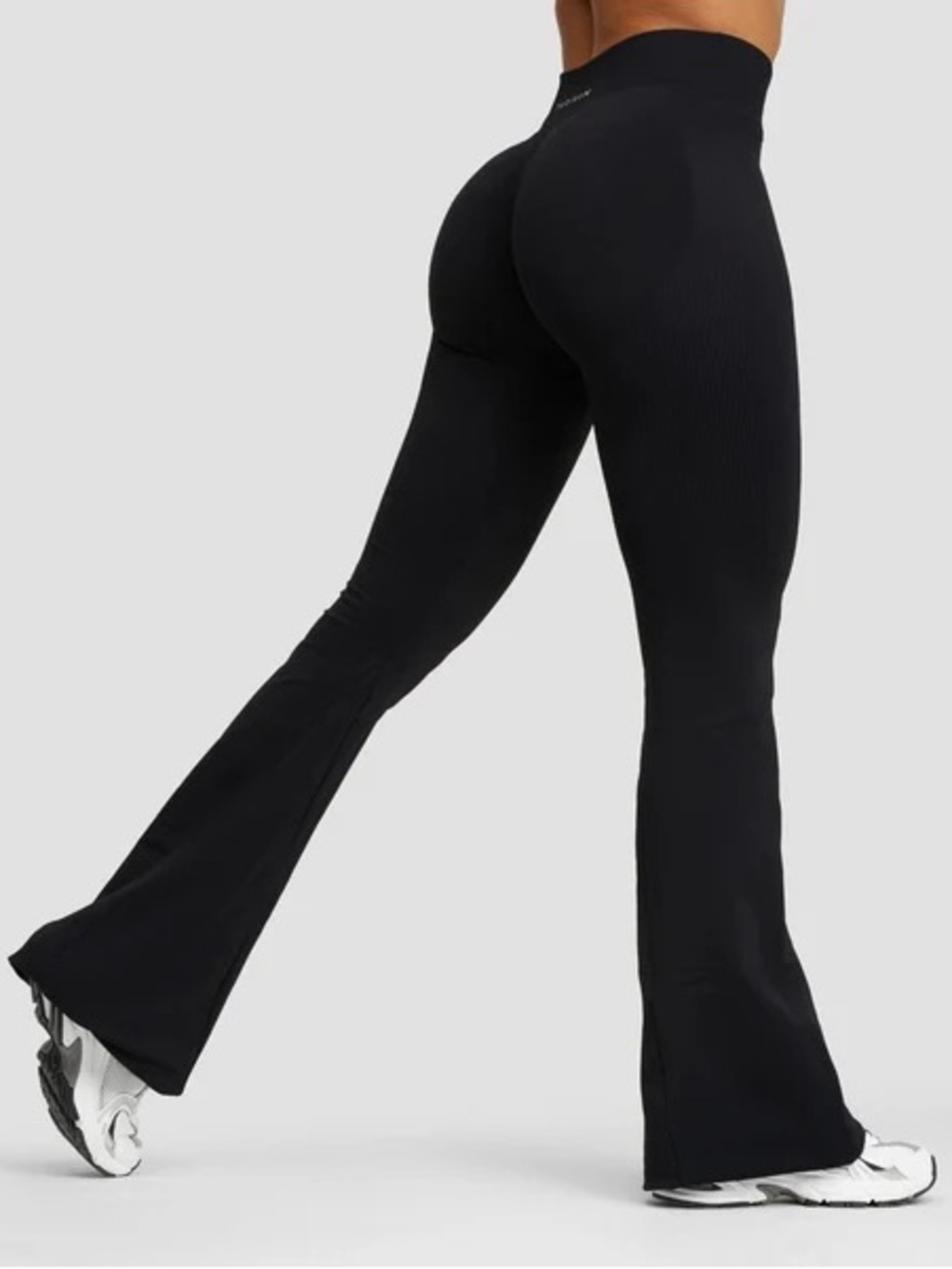2 ITEM BUNDLE Black High-Waist Flared Active Pants